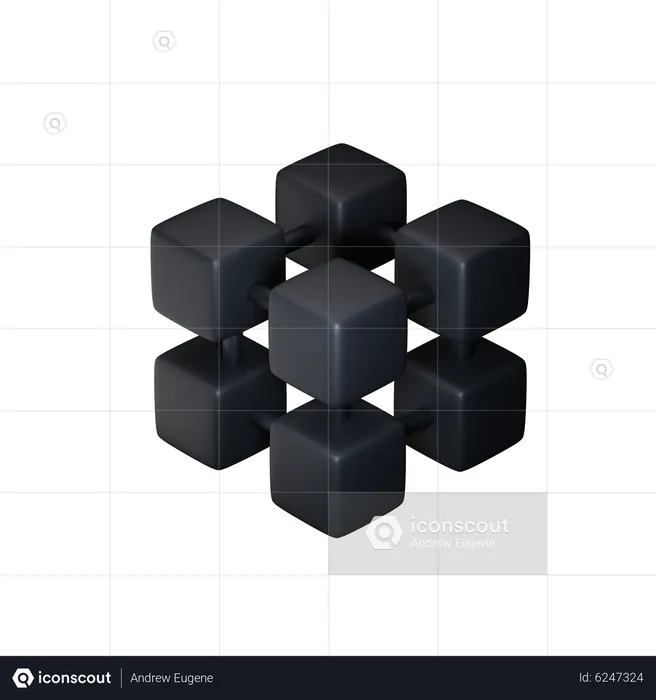 Block chain link  3D Icon