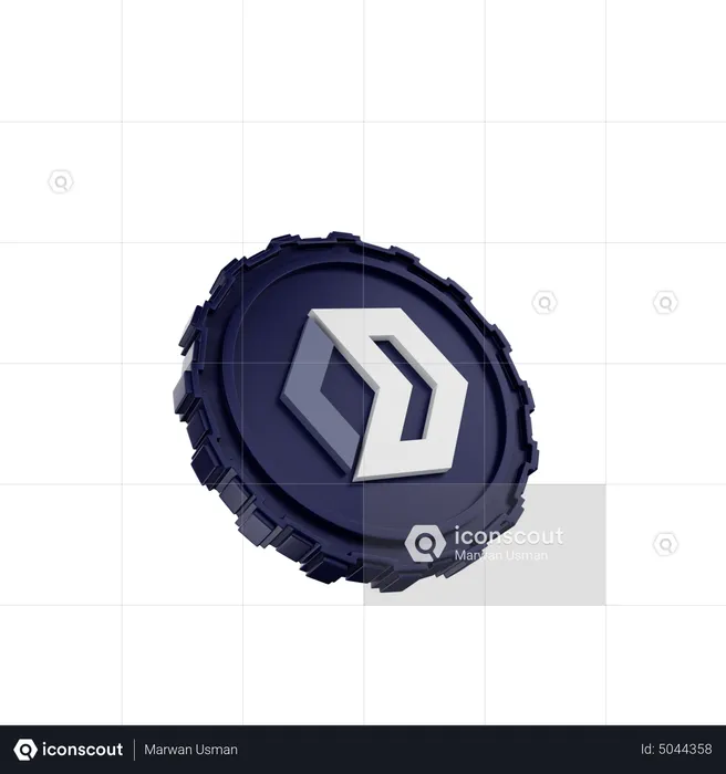 Block Coin  3D Icon