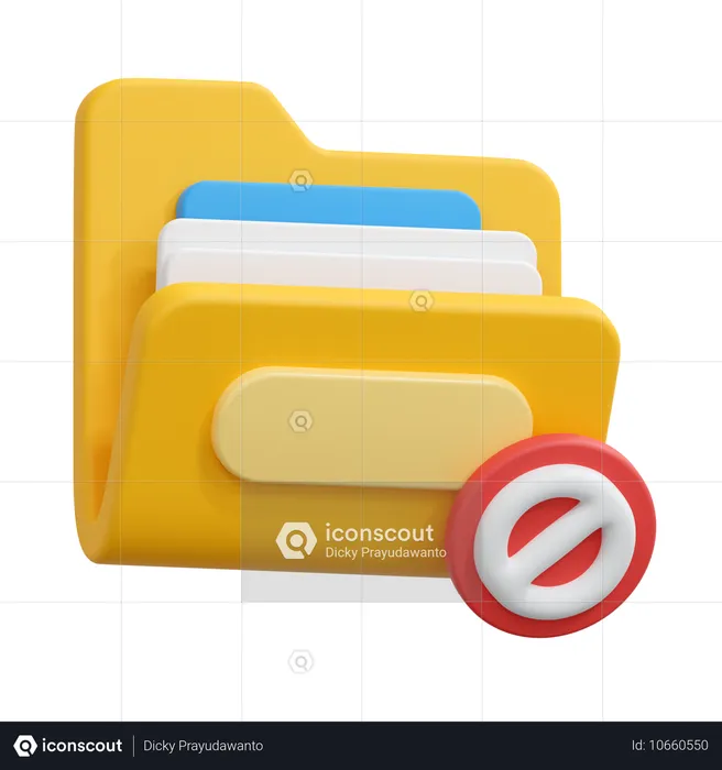 Block folder  3D Icon