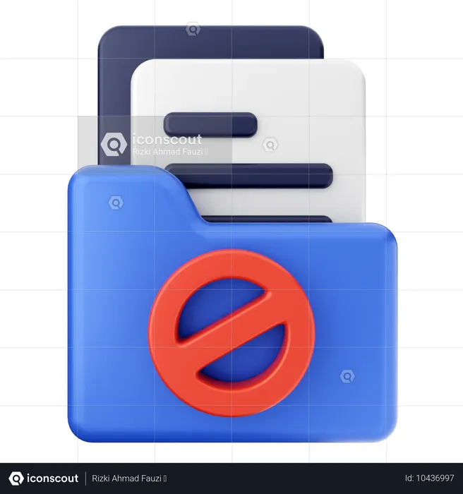 Block Folder  3D Icon