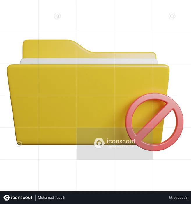 Block Folder  3D Icon