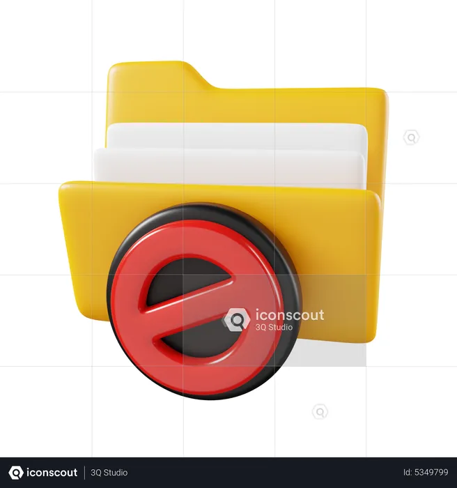Block Folder  3D Icon