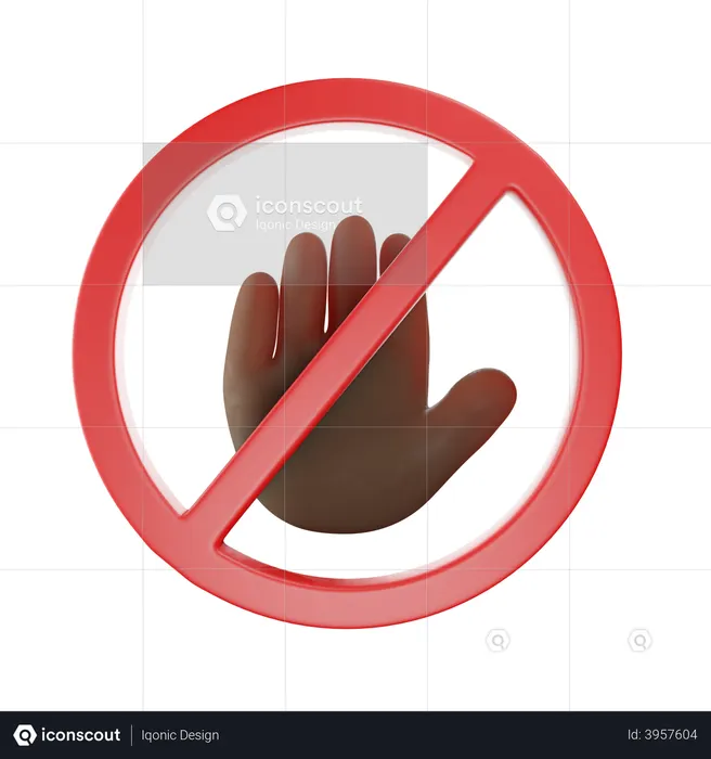 Block Hand Gesture  3D Icon
