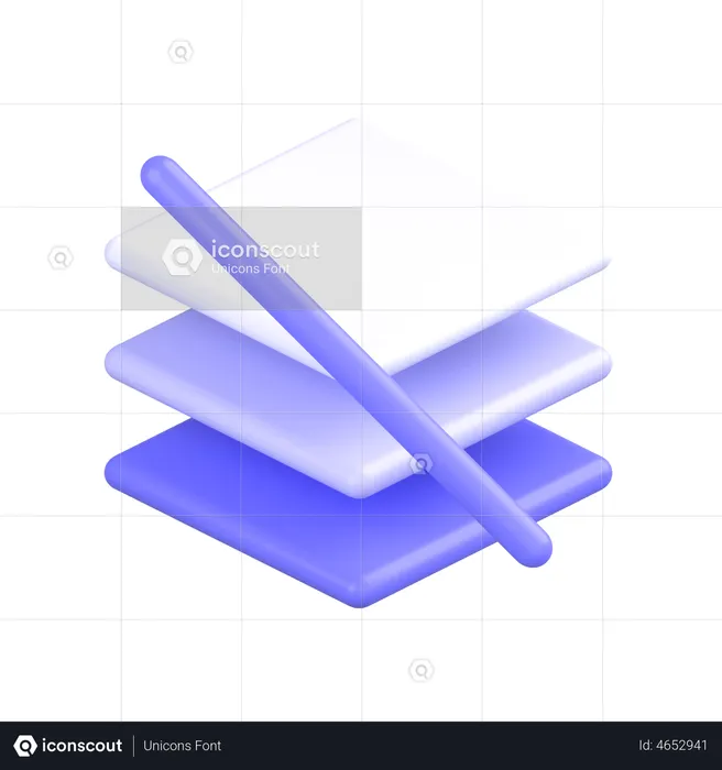 Block Layers  3D Icon