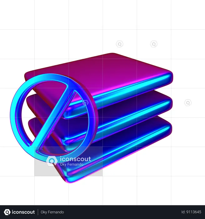 Block Layers  3D Icon