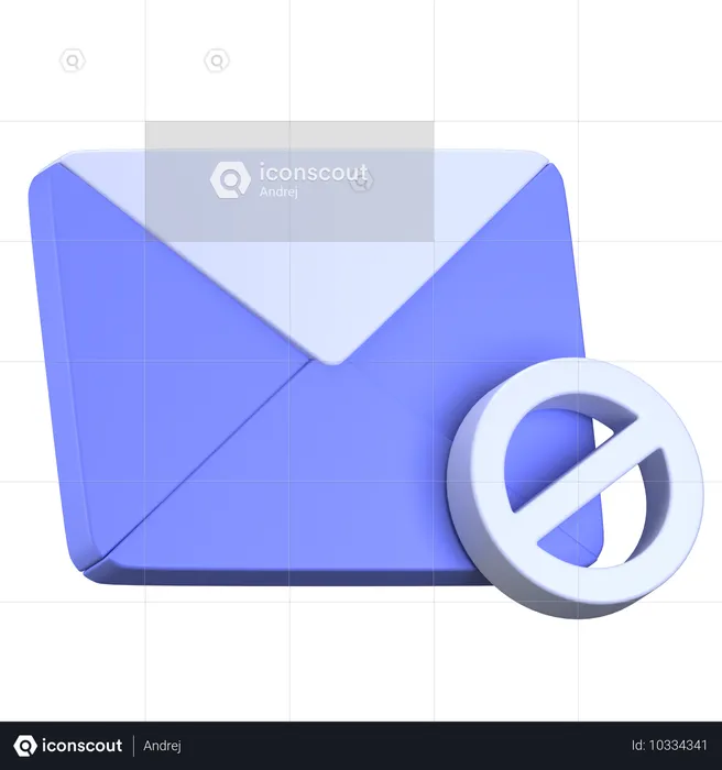 E-Mail blockieren  3D Icon