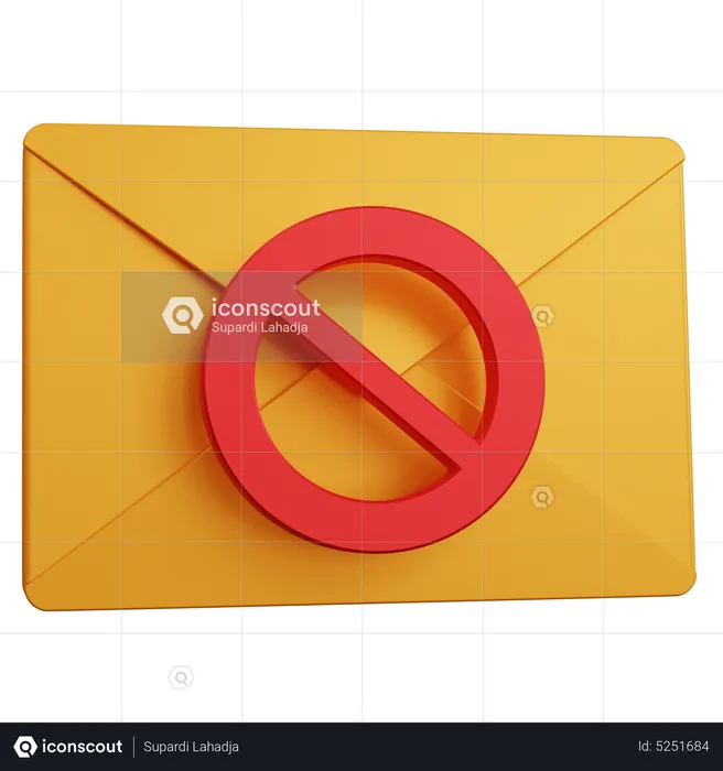 E-Mail blockieren  3D Icon