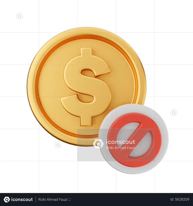 Block Payment  3D Icon