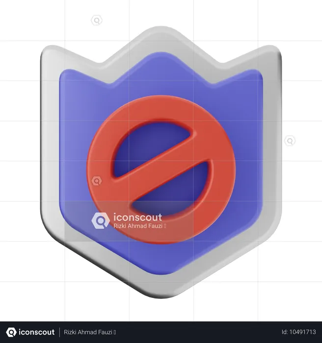 Blockschildschutz  3D Icon