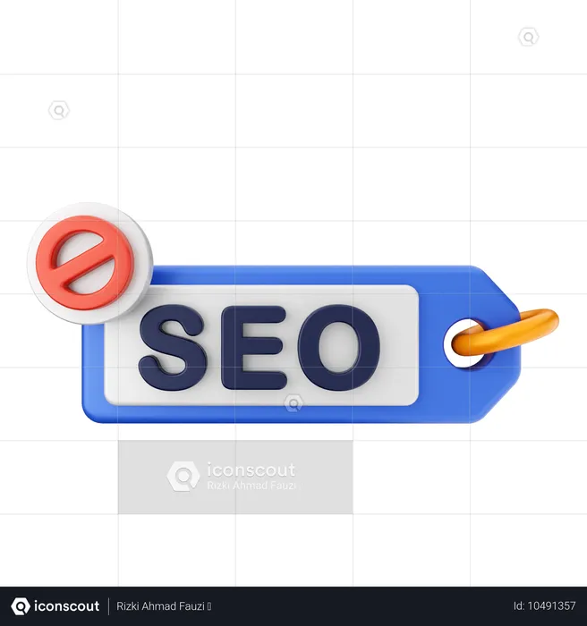 SEO blockieren  3D Icon