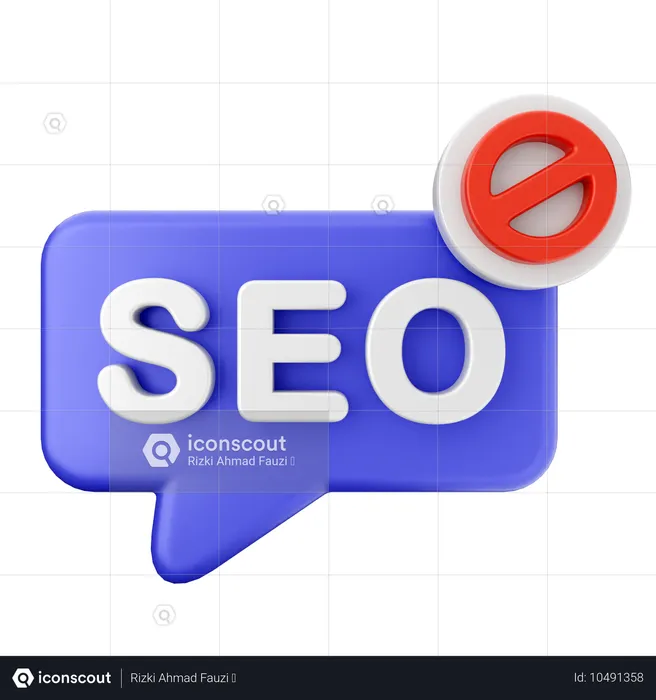 SEO blockieren  3D Icon