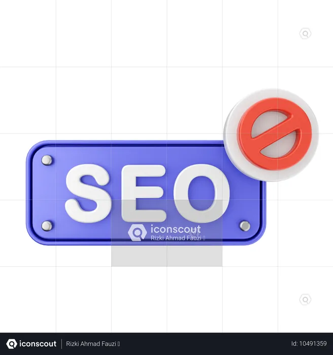 Block Seo  3D Icon