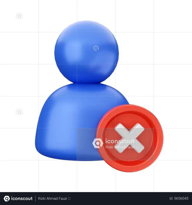Block User  3D Icon