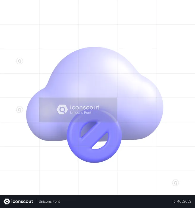 Blockwolke  3D Icon