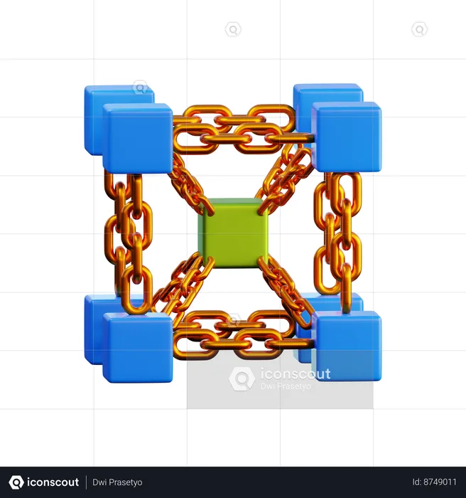 Blockchain  3D Icon