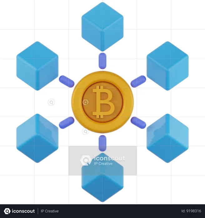 Blockchain  3D Icon