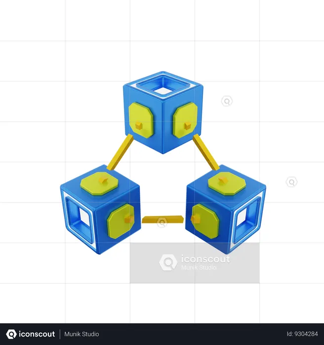 Blockchain  3D Icon