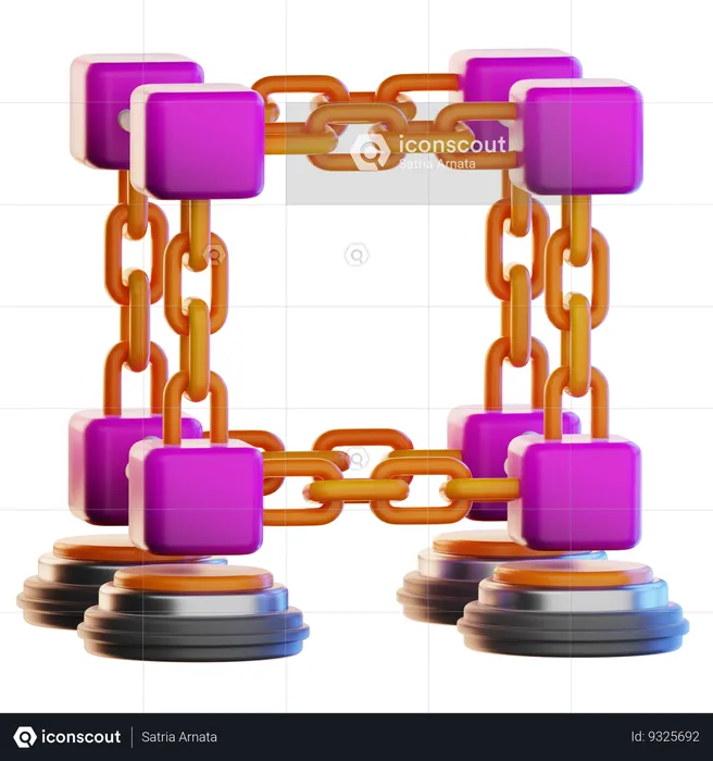 Blockchain  3D Icon