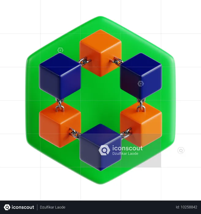 Blockchain  3D Icon