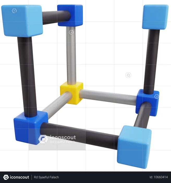 Chaîne de blocs  3D Icon