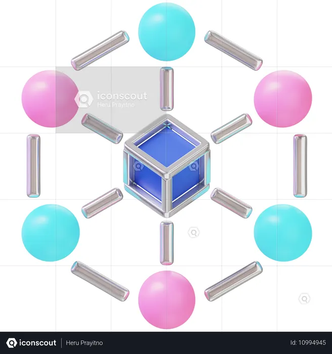 Blockchain  3D Icon