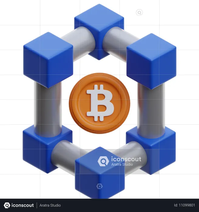 Blockchain  3D Icon