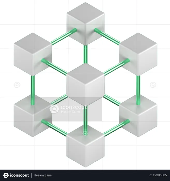 Blockchain  3D Icon