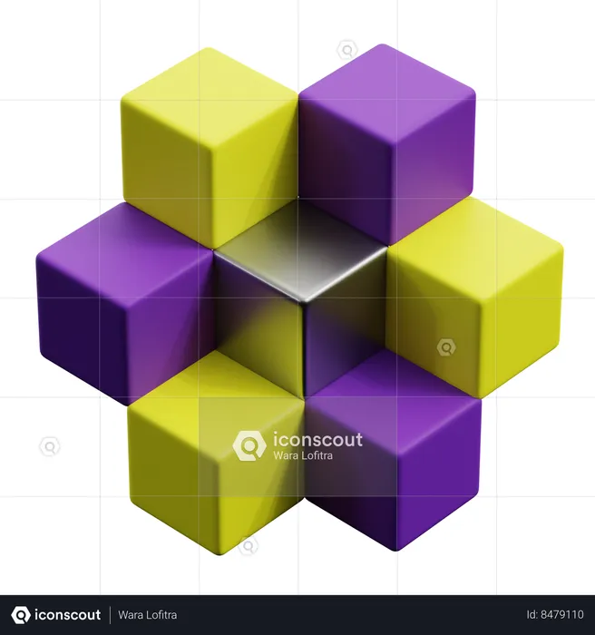 Blockchain  3D Icon