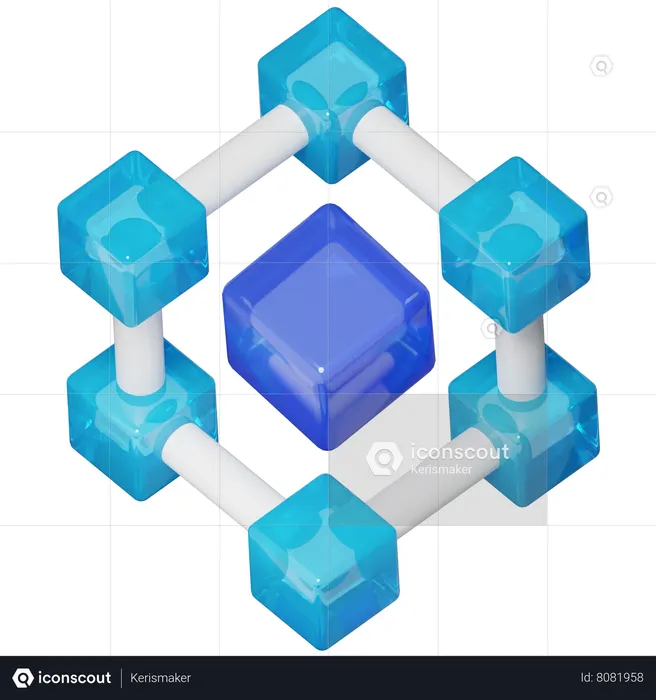 Blockchain  3D Icon