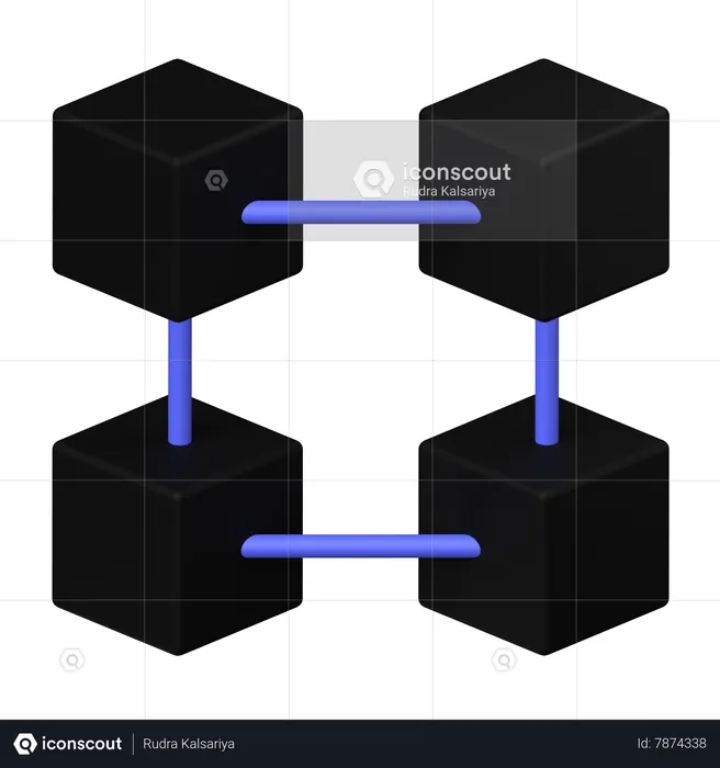 Blockchain  3D Icon