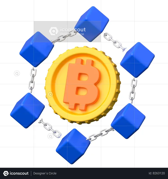 Blockchain  3D Icon