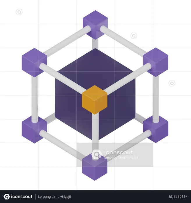 Blockchain  3D Icon