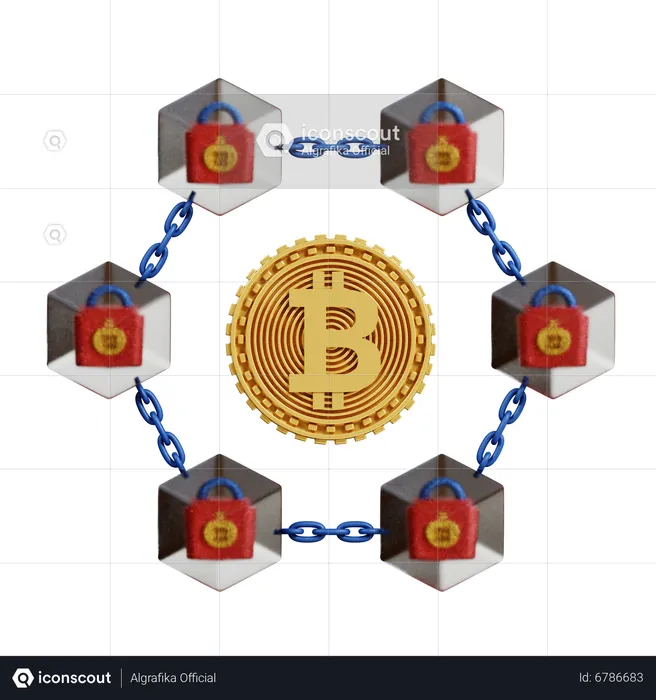 Blockchain  3D Icon