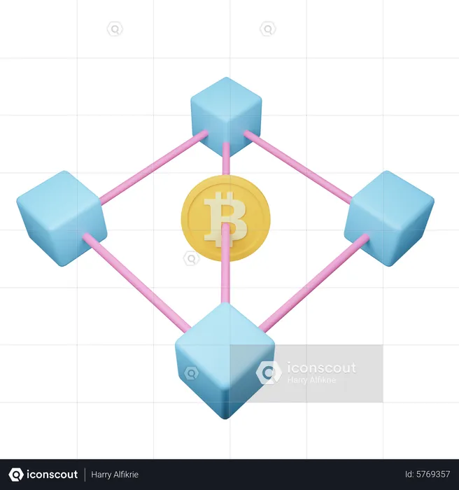 Blockchain  3D Icon