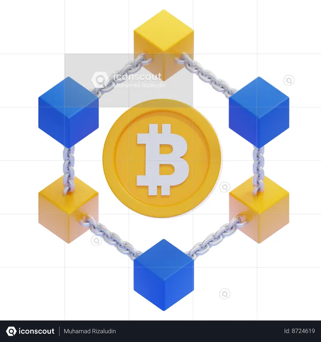 Blockchain  3D Icon