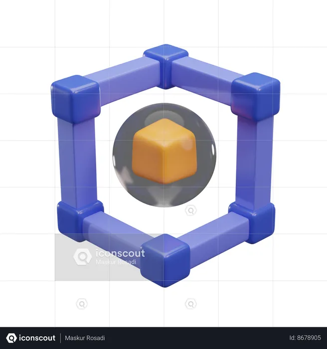 Blockchain  3D Icon