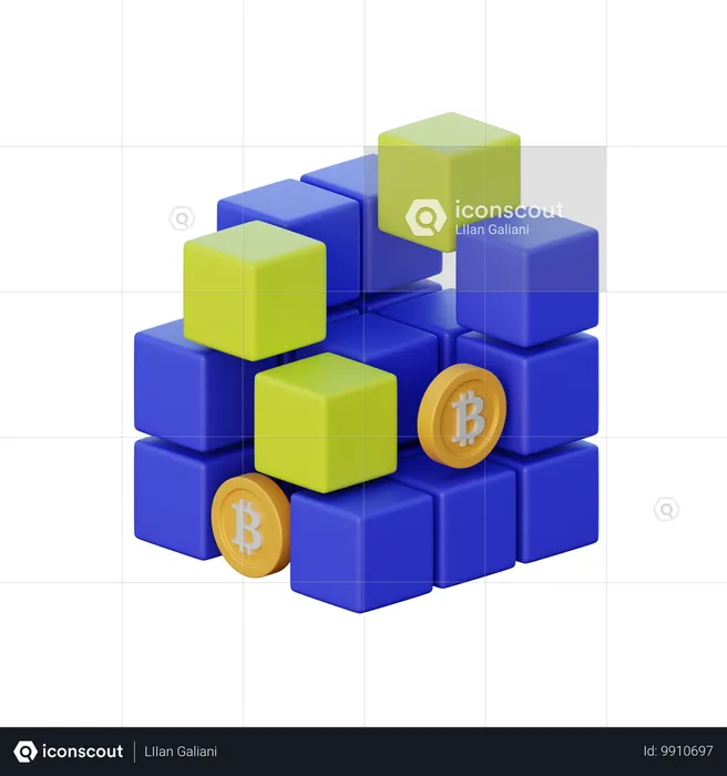 Blockchain  3D Icon