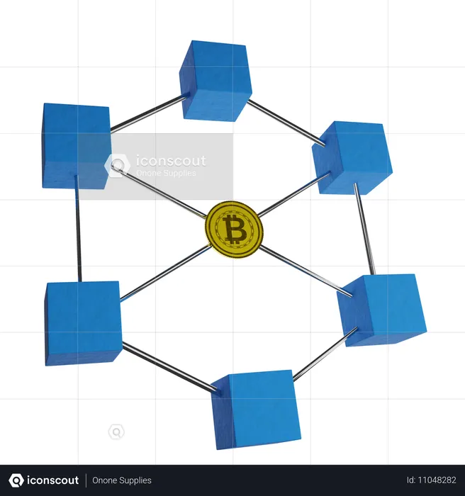 Blockchain  3D Icon