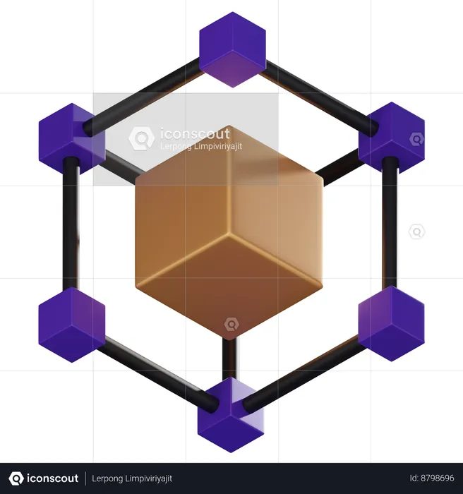 Blockchain  3D Icon