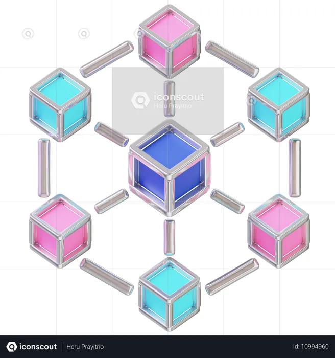 Blockchain  3D Icon