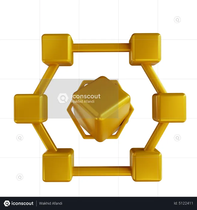 Blockchain  3D Icon