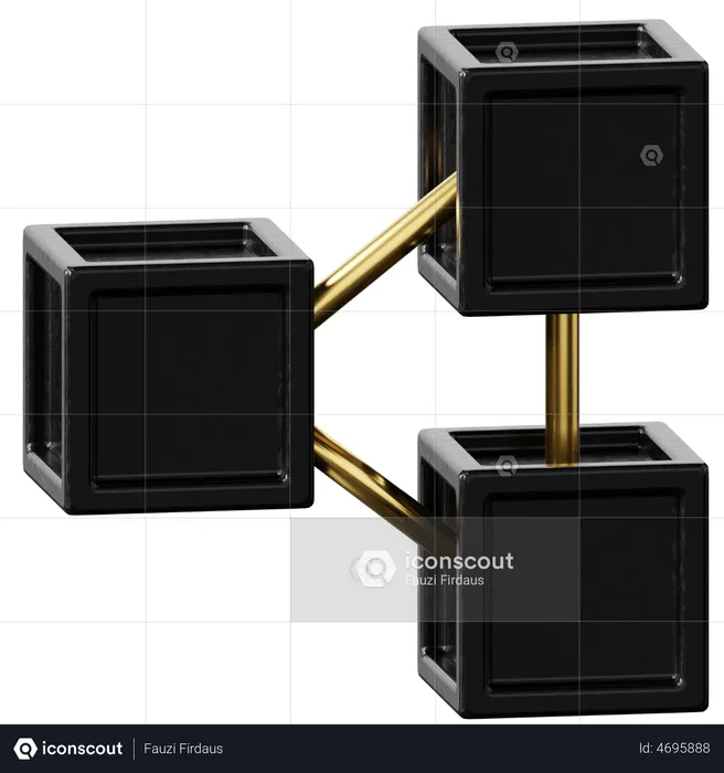 Blockchain  3D Icon