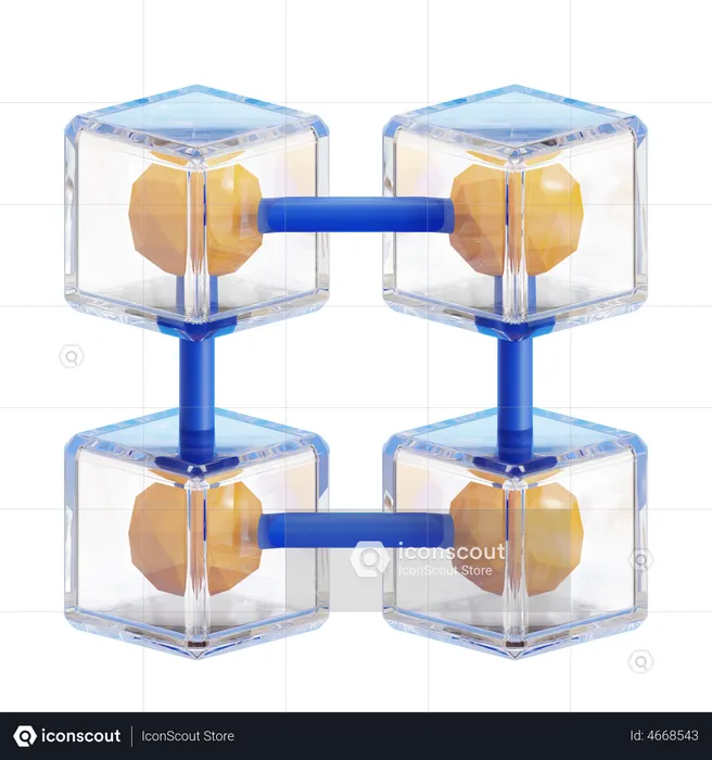Blockchain  3D Icon