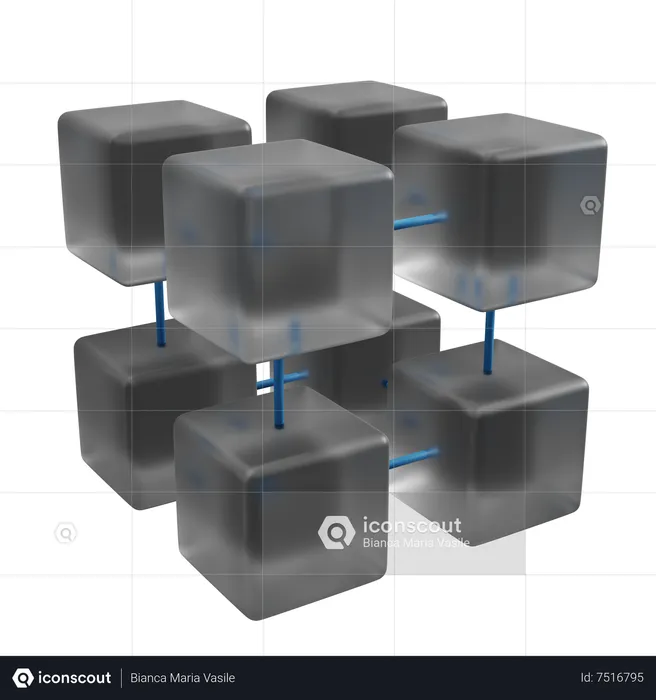 Blockchain  3D Icon