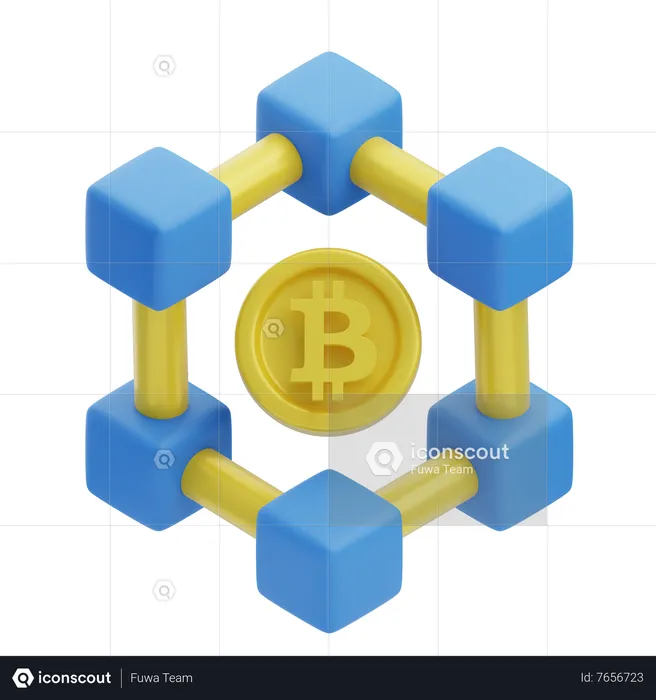 Blockchain  3D Icon