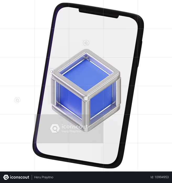 ブロックチェーンアプリ  3D Icon