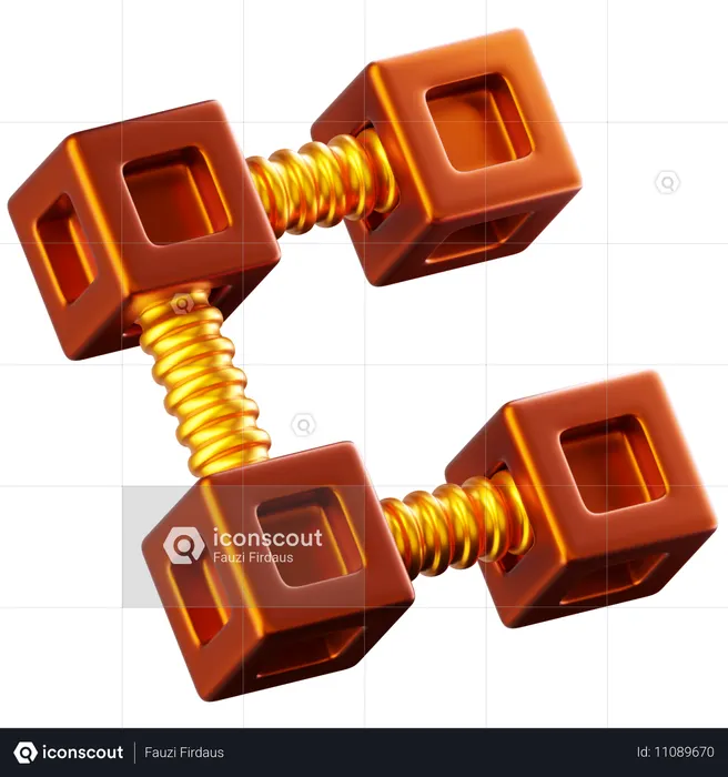 Blockchain Cube  3D Icon