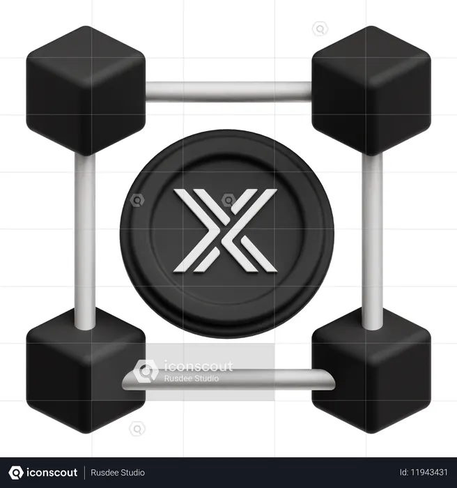 Blockchain immuable  3D Icon