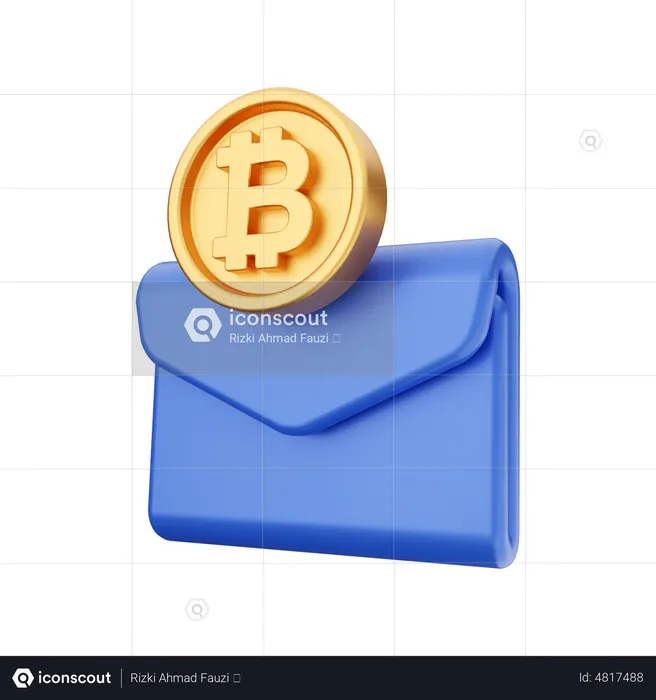 Blockchain Mail  3D Icon