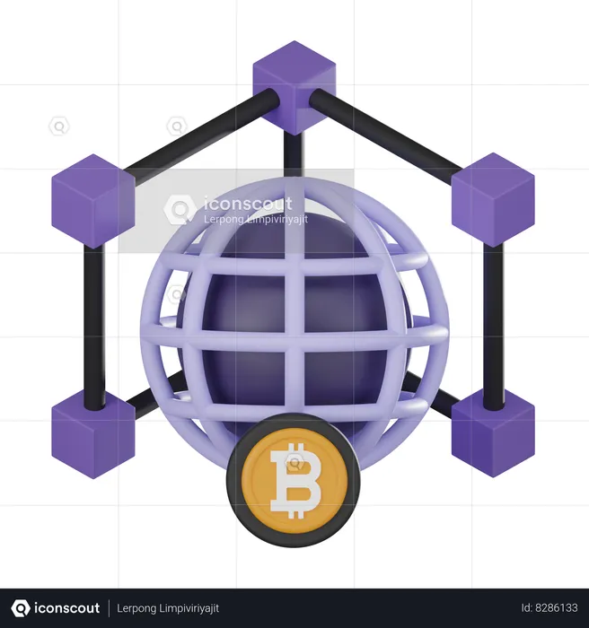Blockchain Network  3D Icon